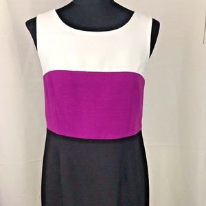 Black Label Evan Picone Dress Size 8 Black White